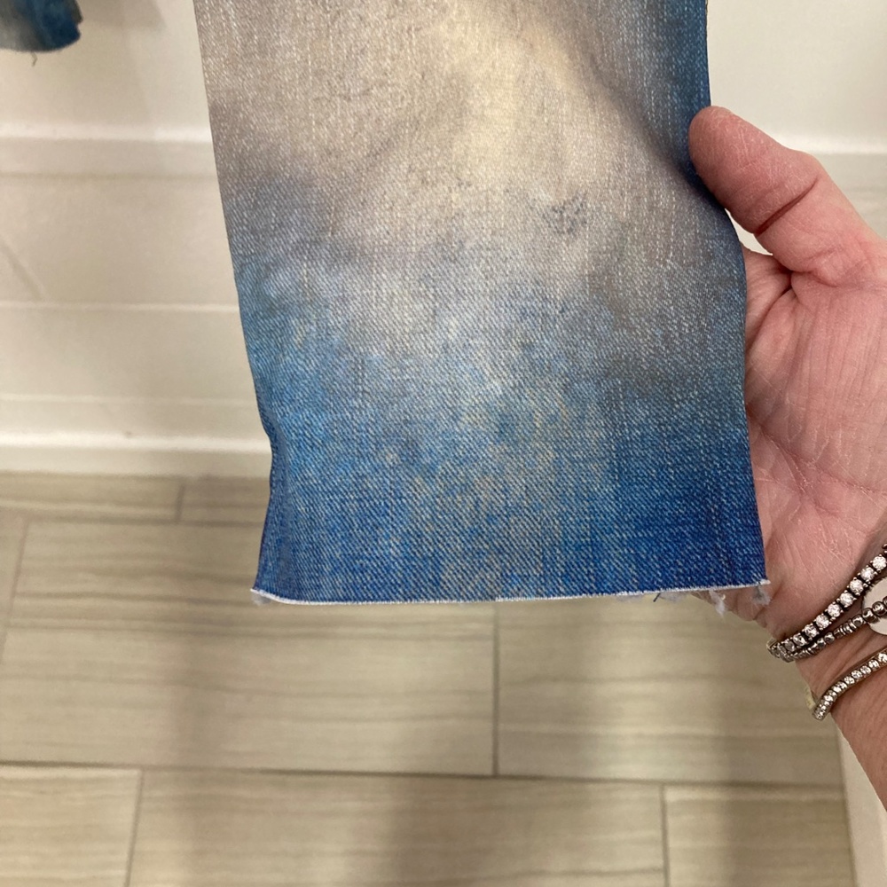 Petit Pois by Viviana G Stretch Denim Look Pant Size S,XL Patches Festival - Picture 8 of 15